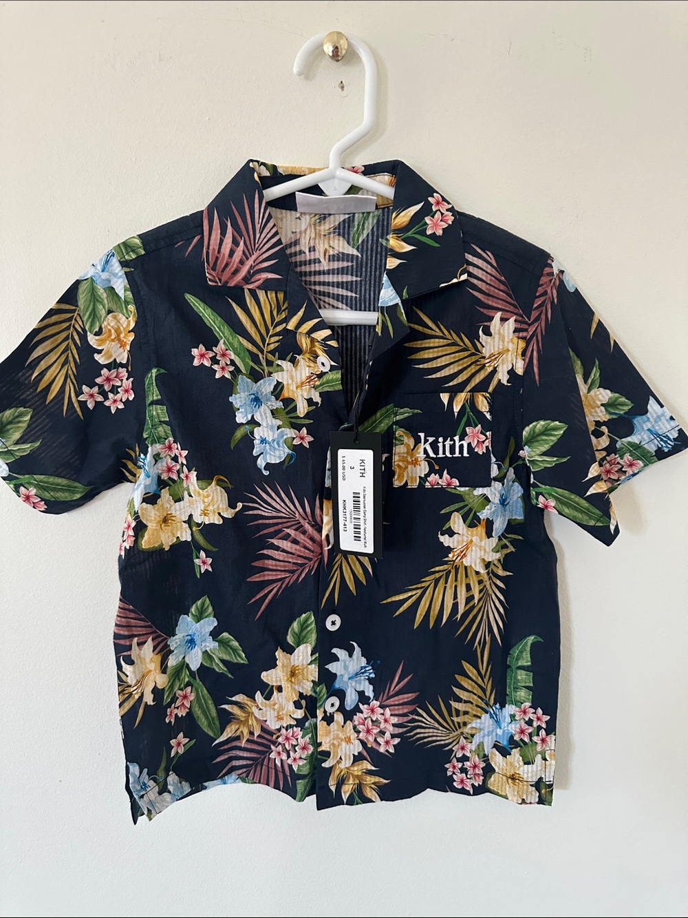 Kith Black Tropical Floral Camp Shirt